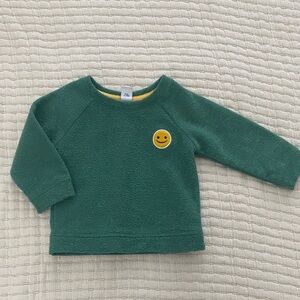 Old Navy Green Kids Sweatshirt with Smiley Patch